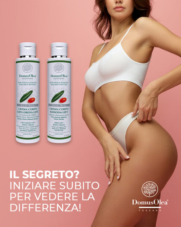 Domus Olea Toscana Crema Corpo Lipo Drena Lift Zpevňující krém na tělo s drenážním účinkem 3