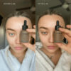 Three Warriors Hydrabronze Tanning Drops Kapky pro přirozené opálení a hydrataci pleti Pred a Po