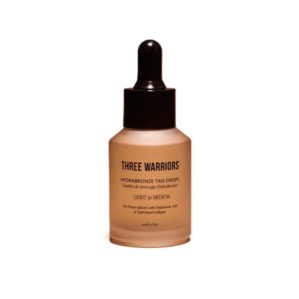 Three Warriors Hydrabronze Tanning Drops Kapky pro přirozené opálení a hydrataci pleti light medium