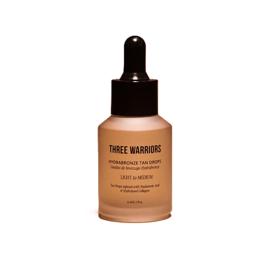 Three Warriors Hydrabronze Tanning Drops Kapky pro přirozené opálení a hydrataci pleti light medium