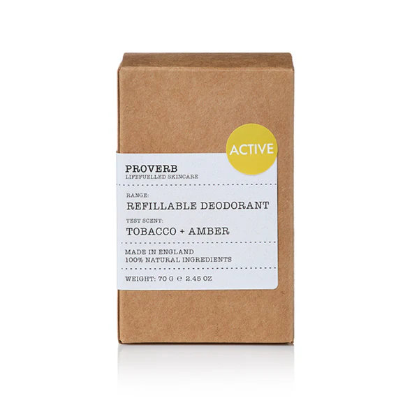 Proverb Deodorant Refills Deodorant náplň TOBACCO & AMBER – ACTIVE