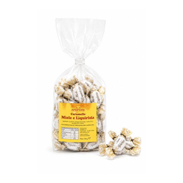 Apinfore Caramelle Goccia dOro al Miele e Liquirizia Bonbony Goccia dOro s medem a lékořicí